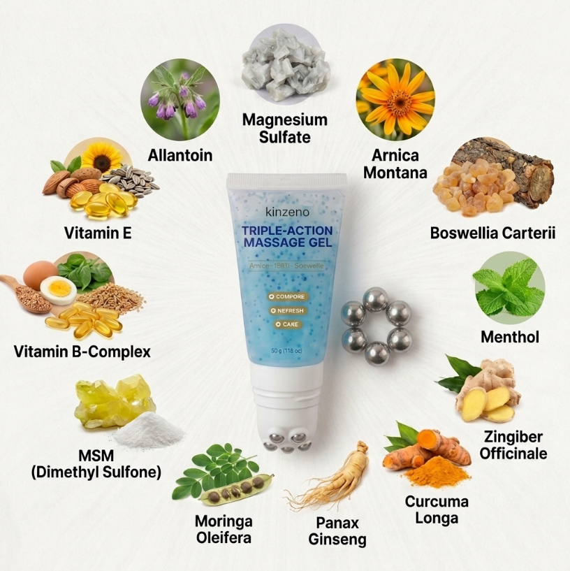 Kinzeno Magnetic Gel Roller Ingredients